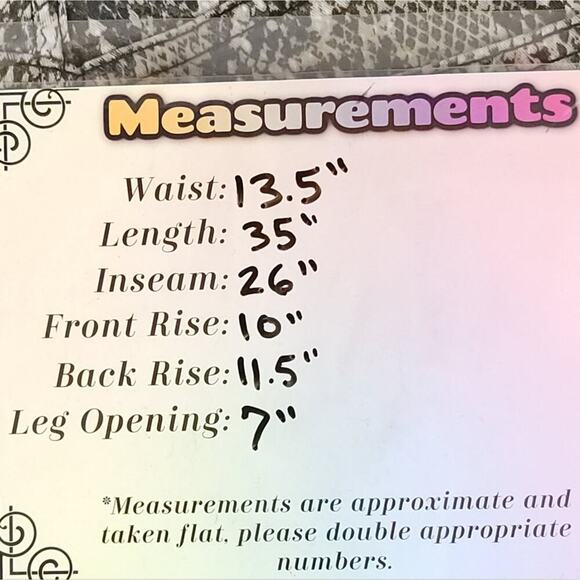 Veronica Beard Carolyn High Rise Baby Boot Cut Nude Multi Wash Python Print - Picture 12 of 12